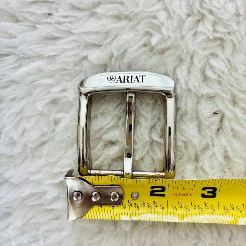 Ariat Polished Silver Belt Buckle Size 2” x 2”